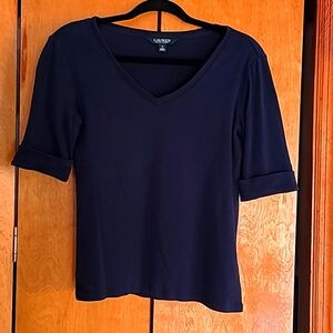 Ralph Lauren Navy blue Elbow Sleeve top